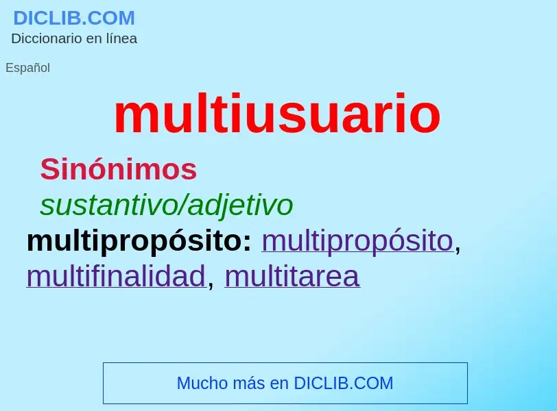 What is multiusuario - meaning and definition