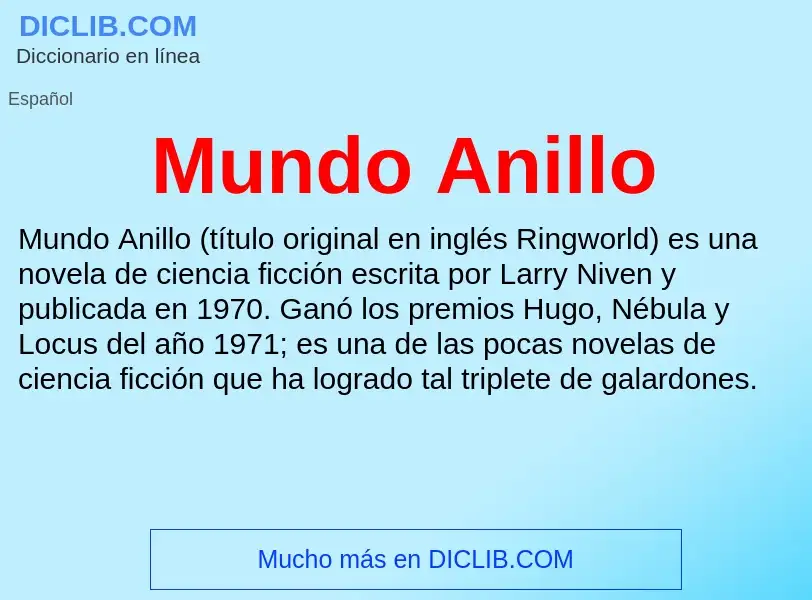 ¿Qué es Mundo Anillo? - significado y definición