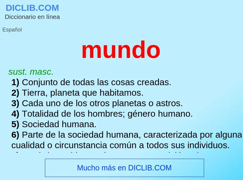 What is mundo - definition