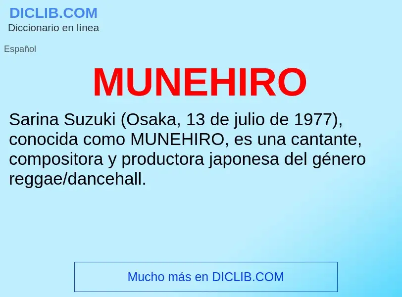 Wat is MUNEHIRO - definition