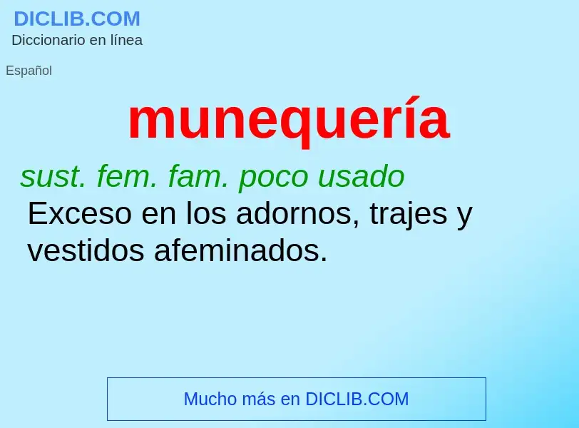 What is munequería - definition