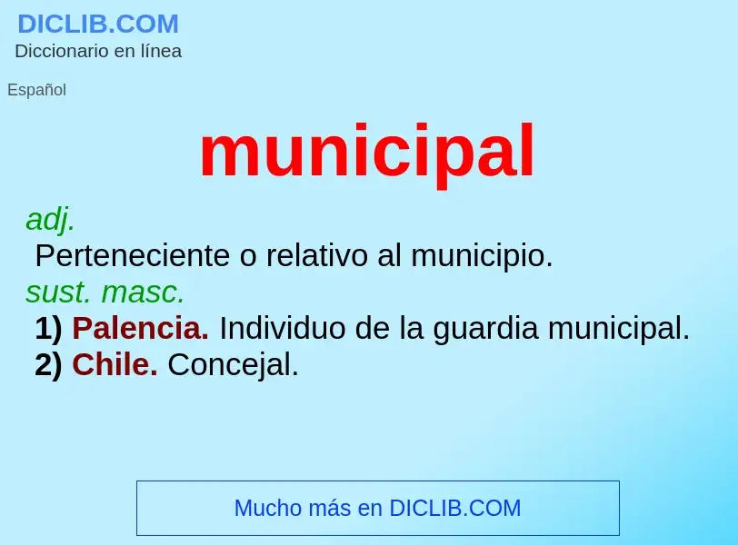 Wat is municipal - definition