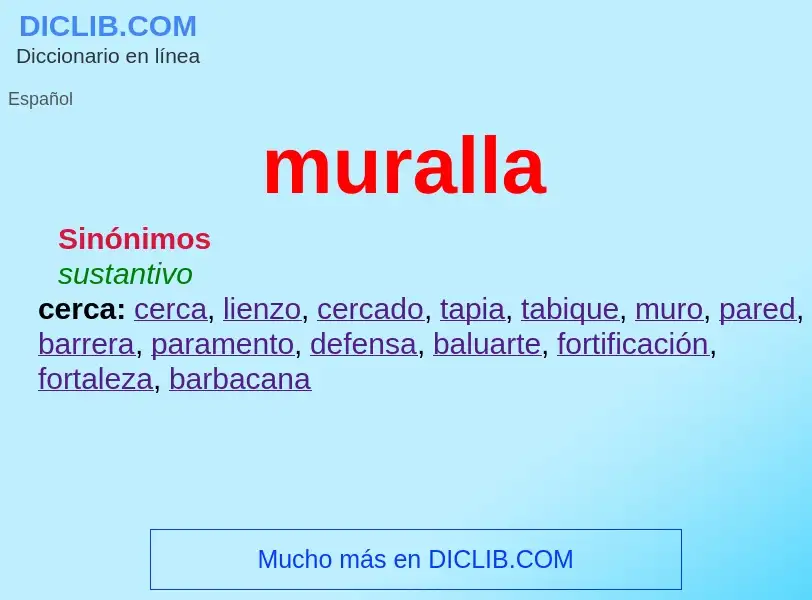 What is muralla - meaning and definition