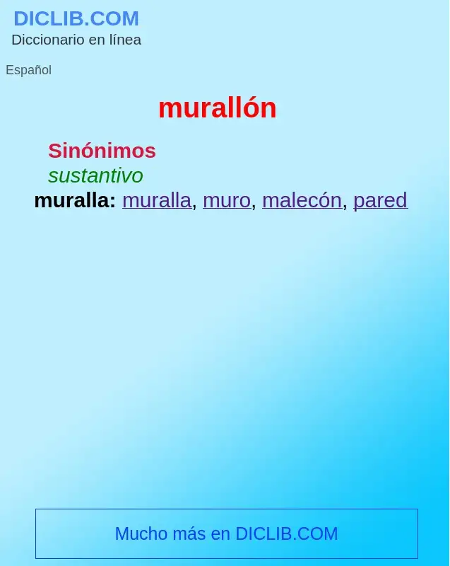 What is murallón - definition