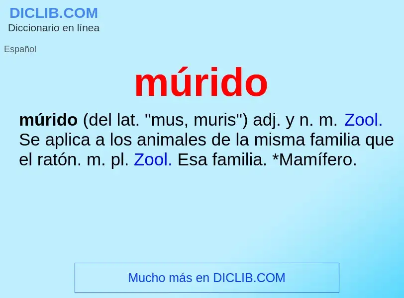 What is múrido - meaning and definition