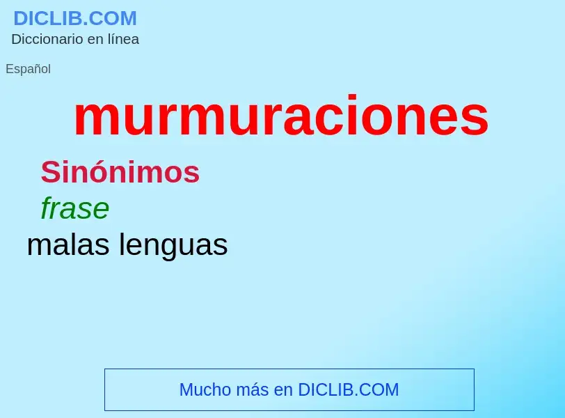 Wat is murmuraciones - definition