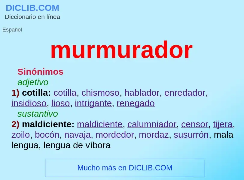 What is murmurador - definition