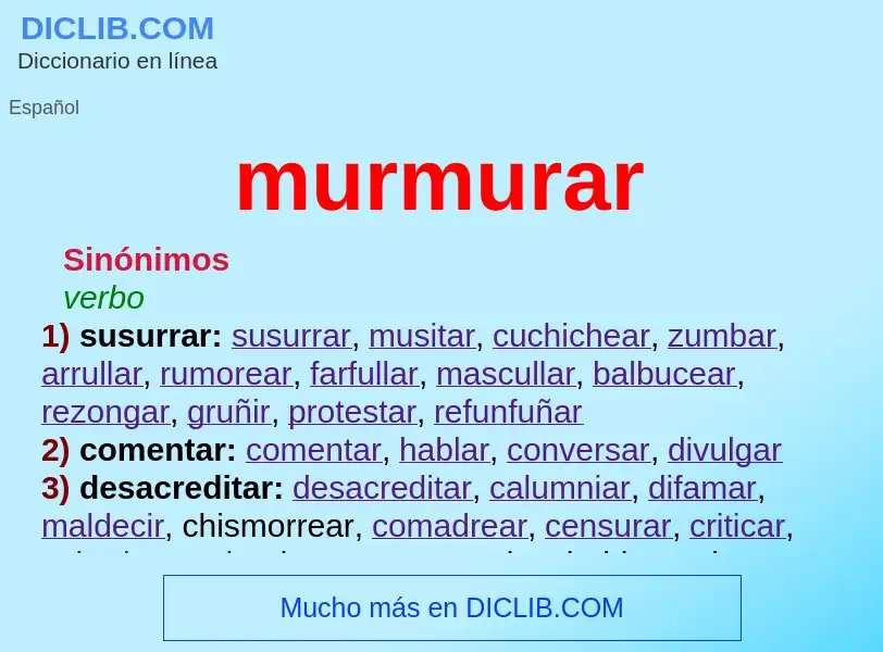 Wat is murmurar - definition