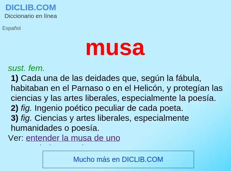 ¿Qué es musa? - significado y definición