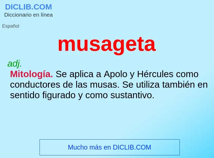 What is musageta - meaning and definition