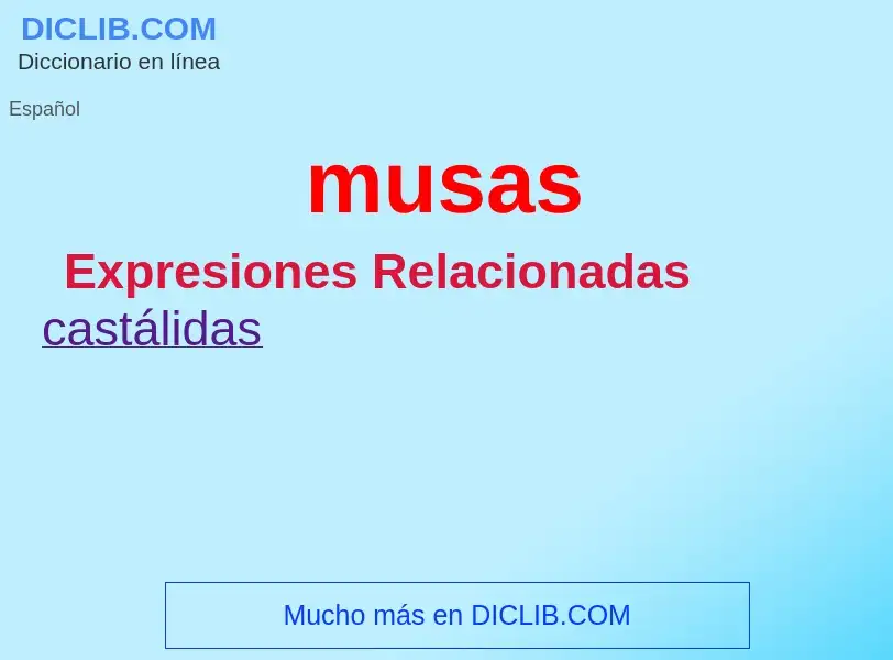 ¿Qué es musas? - significado y definición