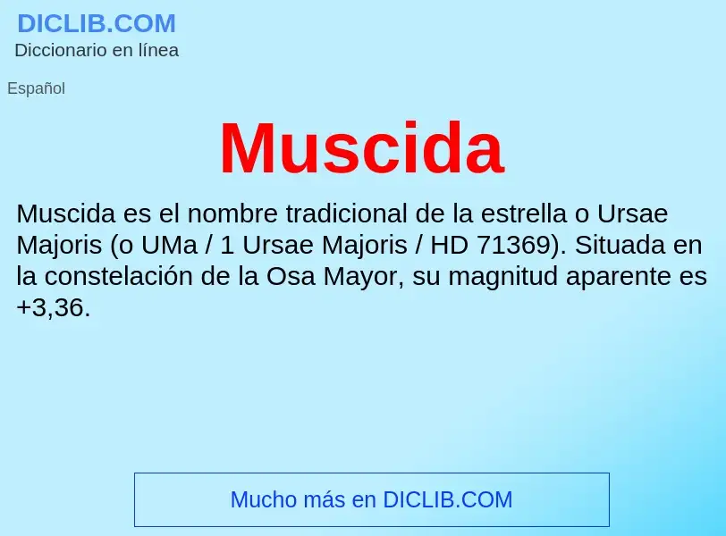 O que é Muscida - definição, significado, conceito