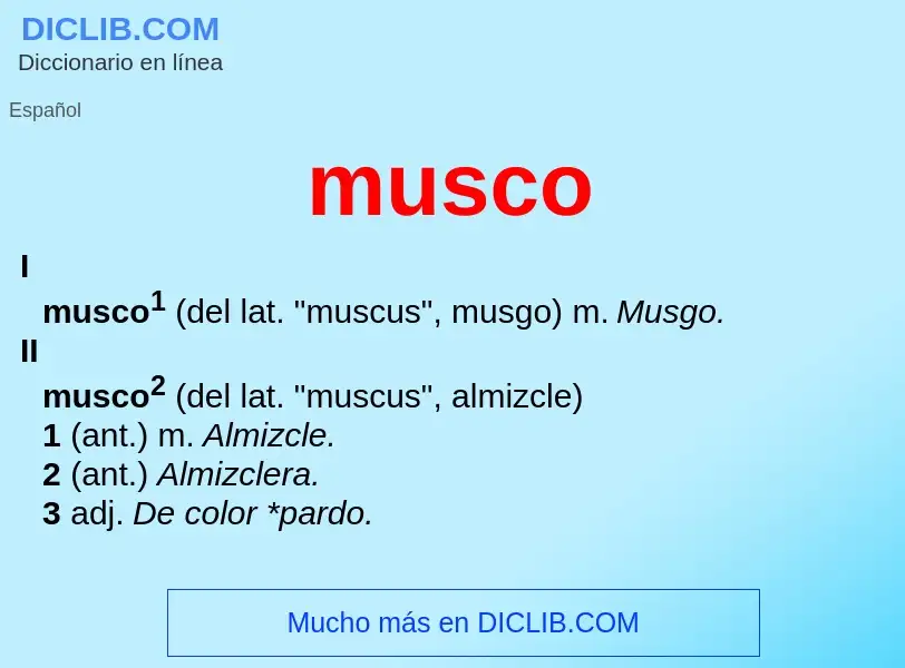 O que é musco - definição, significado, conceito