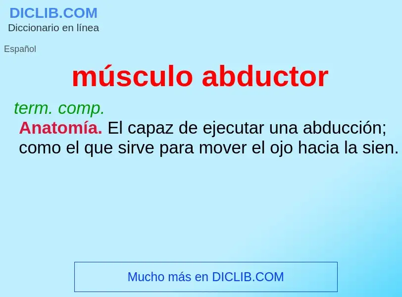 Wat is músculo abductor - definition