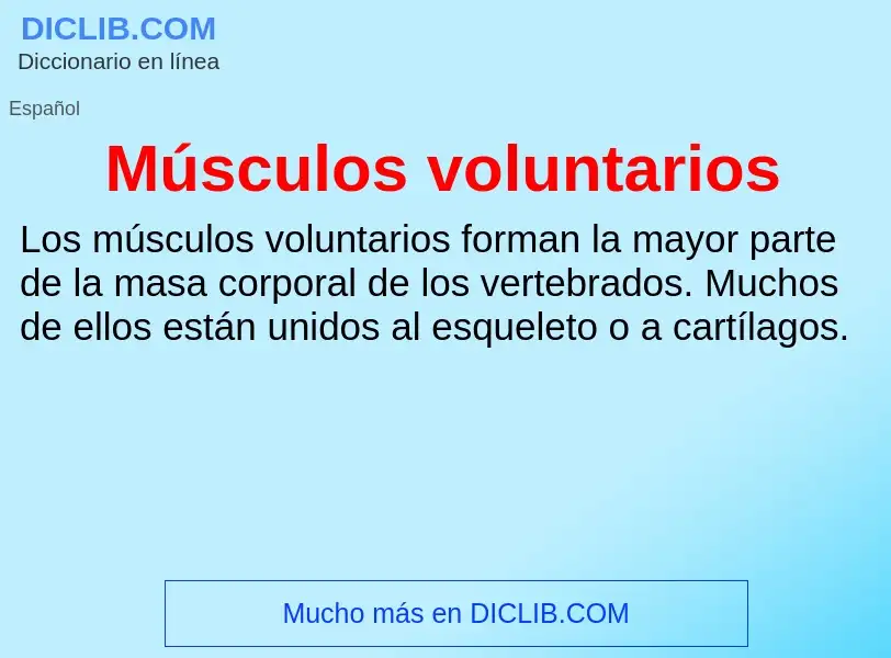 Wat is Músculos voluntarios - definition