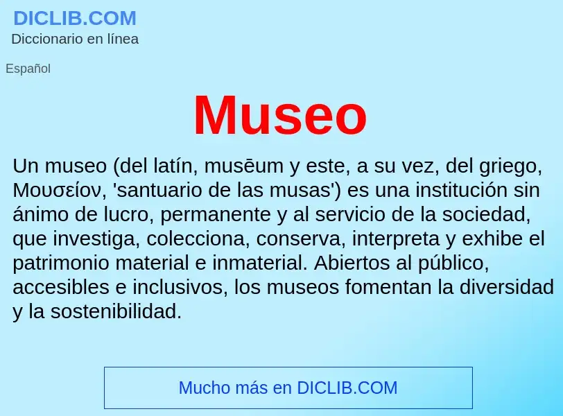 ¿Qué es Museo? - significado y definición