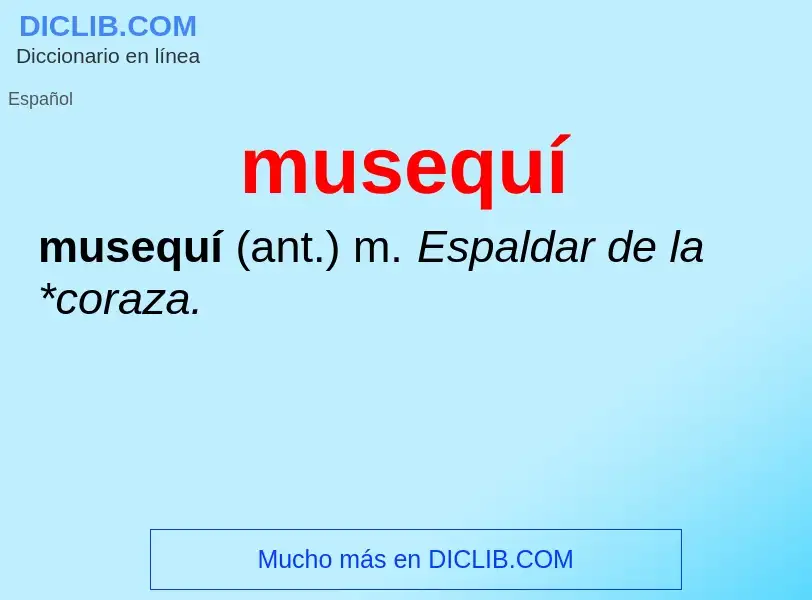 O que é musequí - definição, significado, conceito