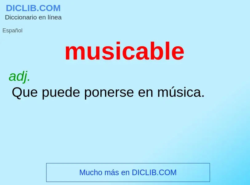 O que é musicable - definição, significado, conceito