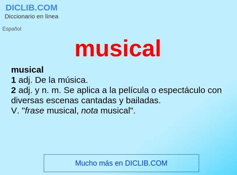 What is musical - meaning and definition