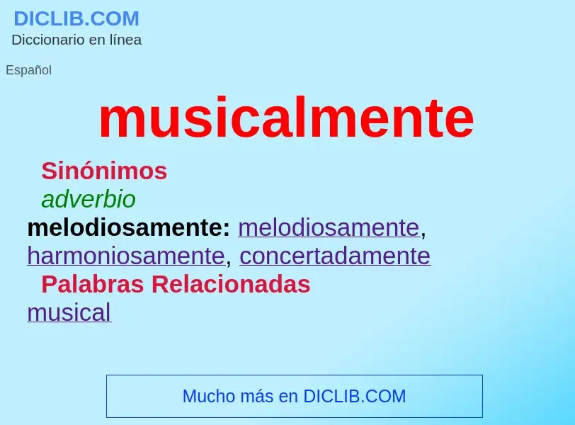 What is musicalmente - definition