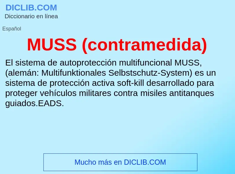 Wat is MUSS (contramedida) - definition