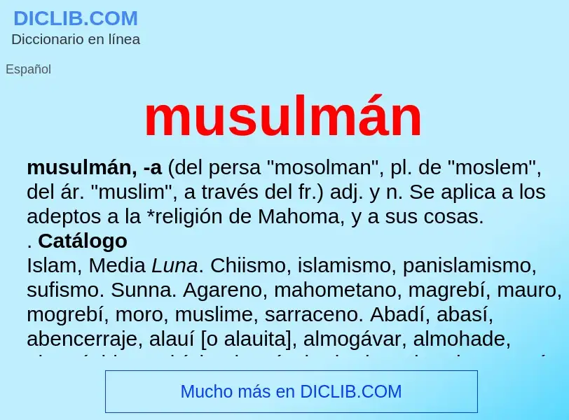 ¿Qué es musulmán? - significado y definición