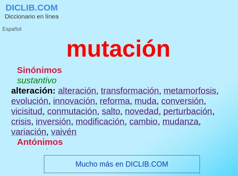 Wat is mutación - definition