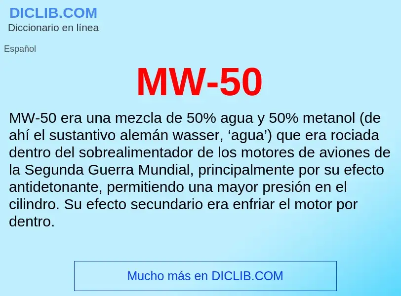 Wat is MW-50 - definition