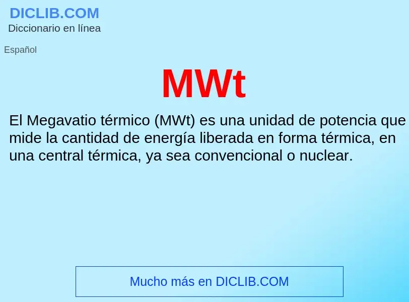 Wat is MWt - definition