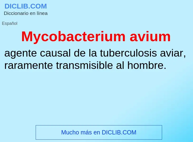 Что такое Mycobacterium avium - определение