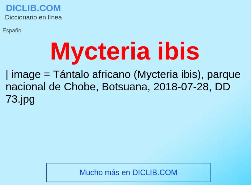 Τι είναι Mycteria ibis - ορισμός