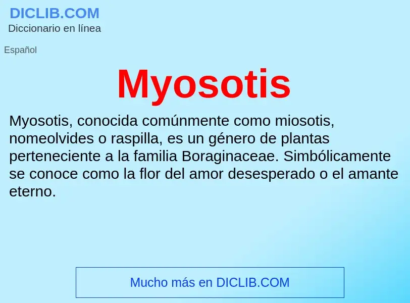 Che cos'è Myosotis - definizione