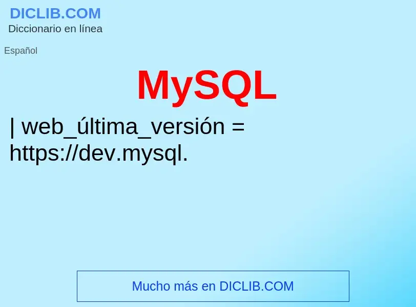 Was ist MySQL - Definition