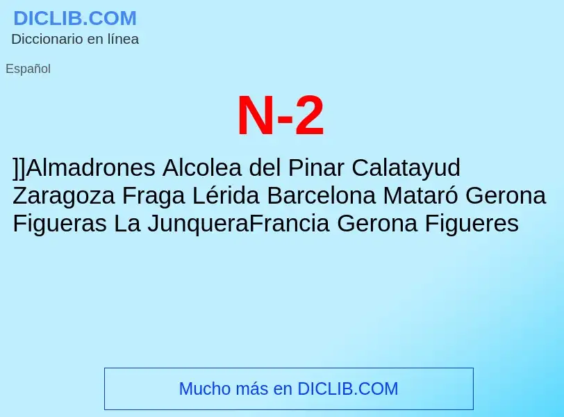 O que é N-2 - definição, significado, conceito