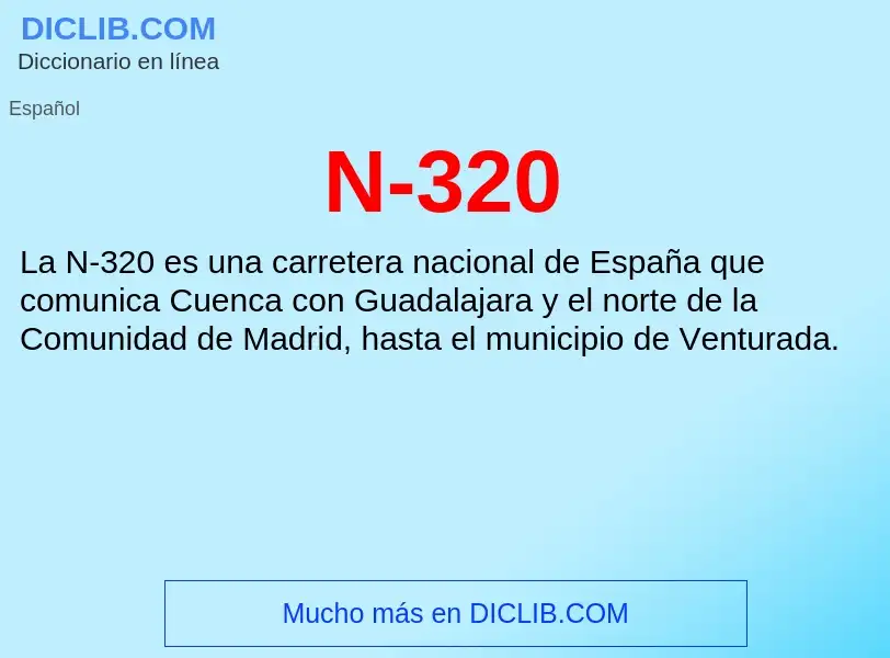 O que é N-320 - definição, significado, conceito