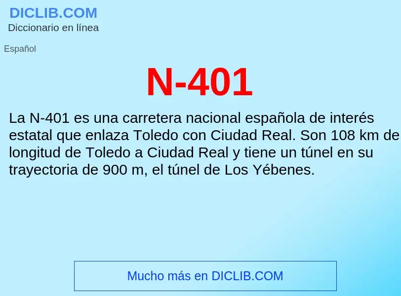 O que é N-401 - definição, significado, conceito