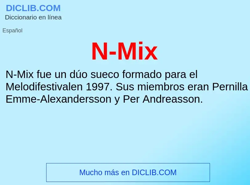 Wat is N-Mix - definition