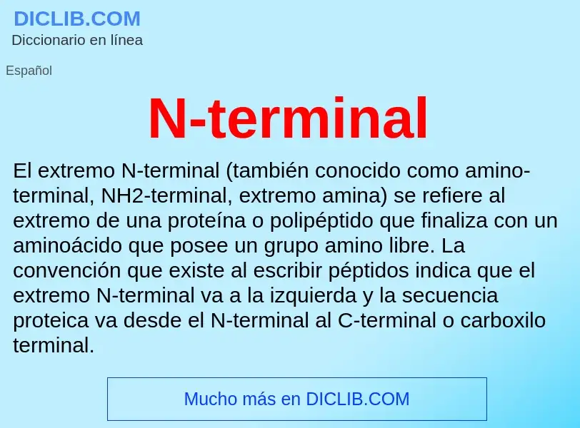 Che cos'è N-terminal - definizione