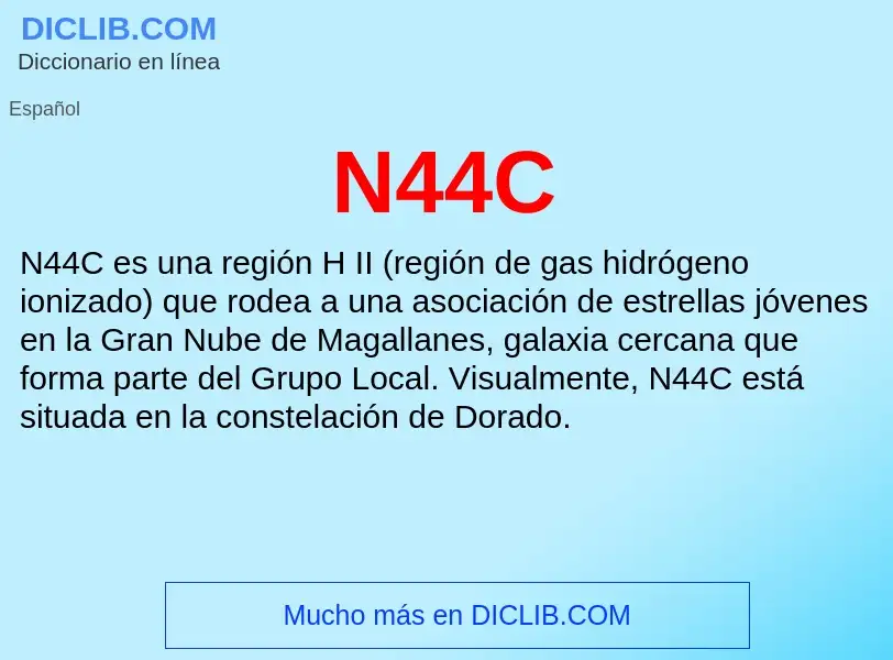 ¿Qué es N44C? - significado y definición