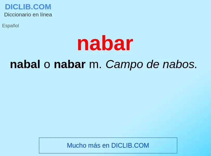 ¿Qué es nabar? - significado y definición