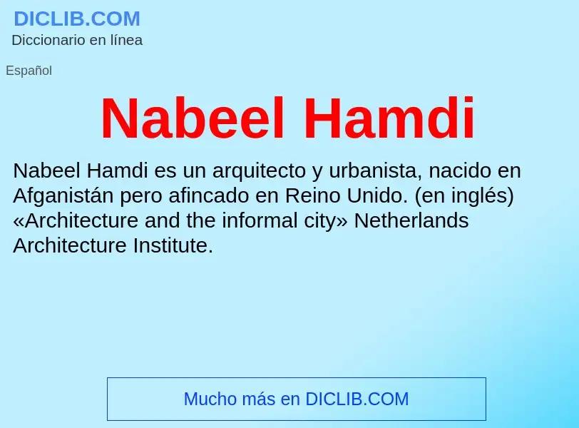 Что такое Nabeel Hamdi - определение