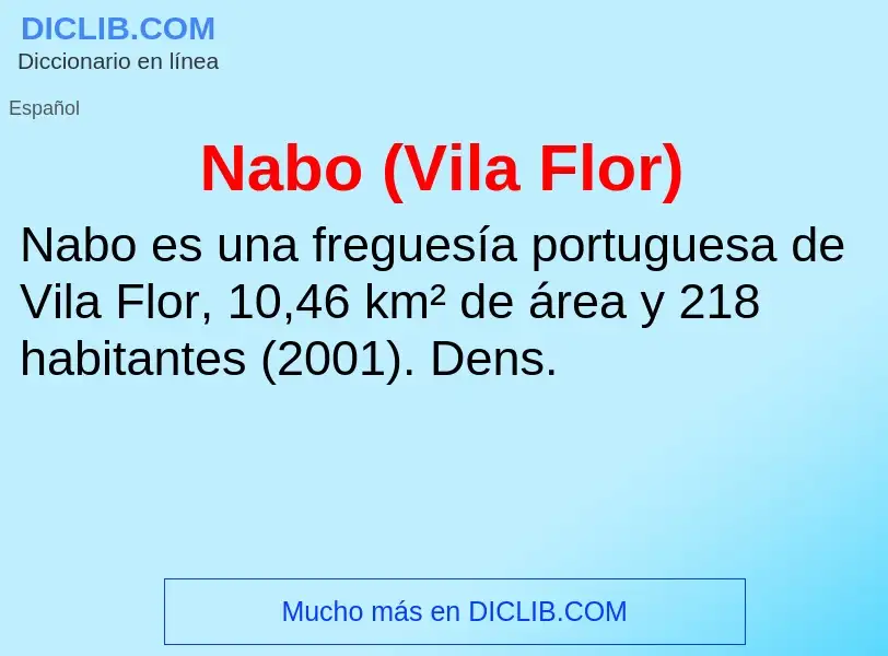 Wat is Nabo (Vila Flor) - definition