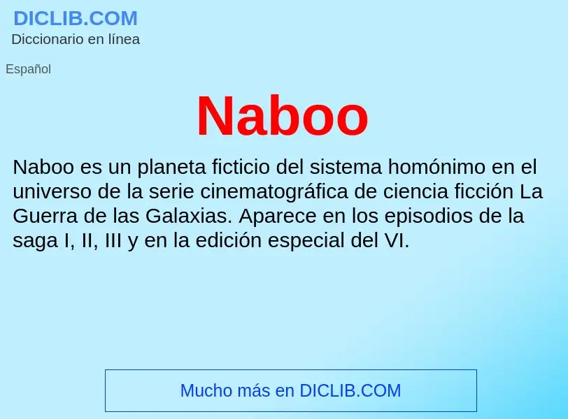 Wat is Naboo - definition