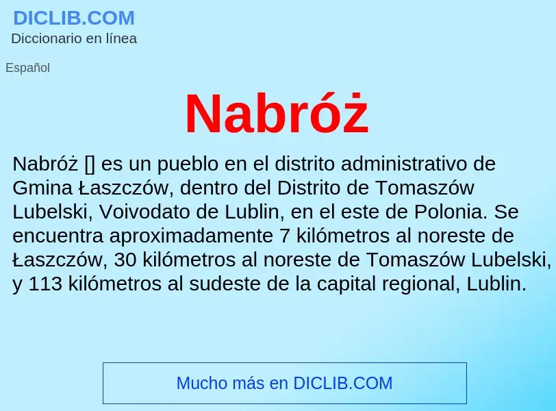 Что такое Nabróż - определение