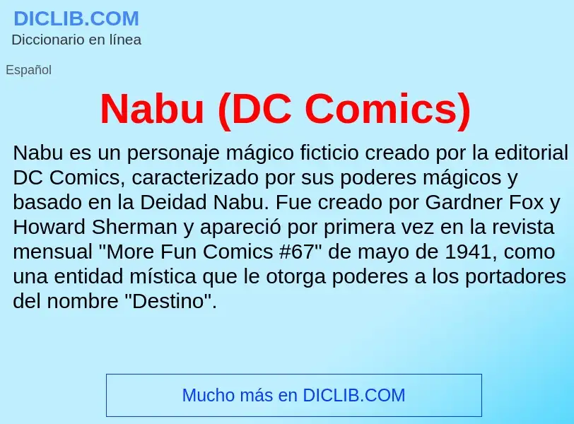 Что такое Nabu (DC Comics) - определение