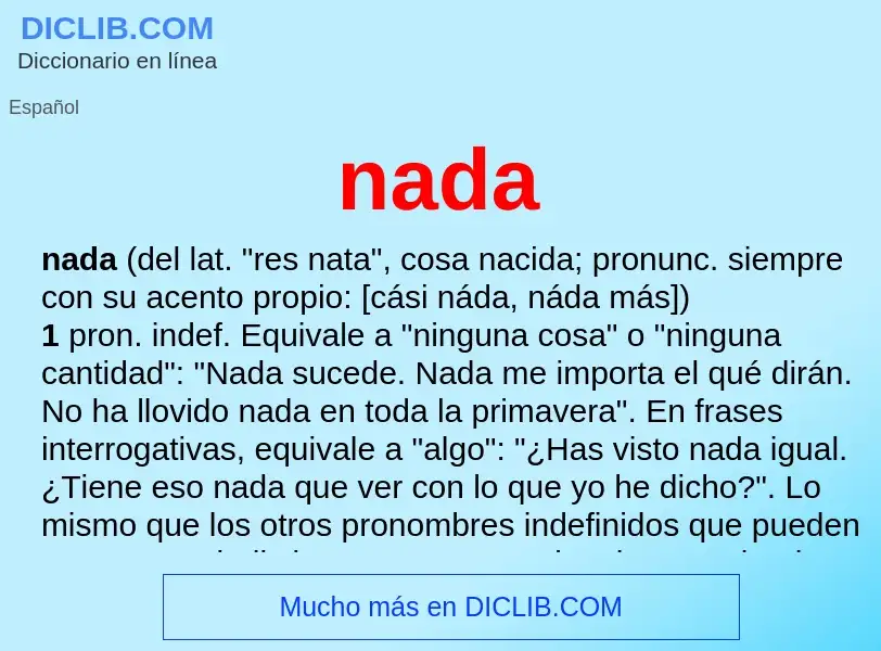 What is nada - meaning and definition