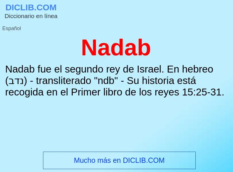 ¿Qué es Nadab? - significado y definición