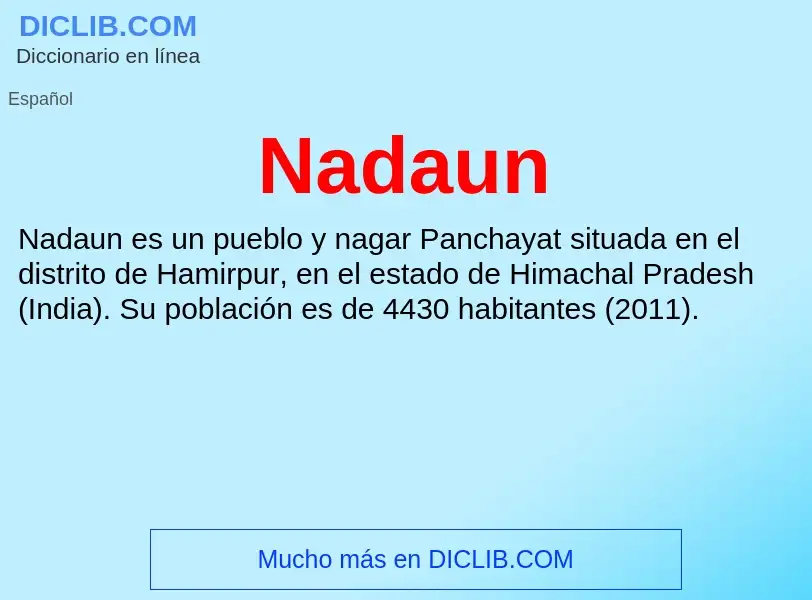 ¿Qué es Nadaun? - significado y definición