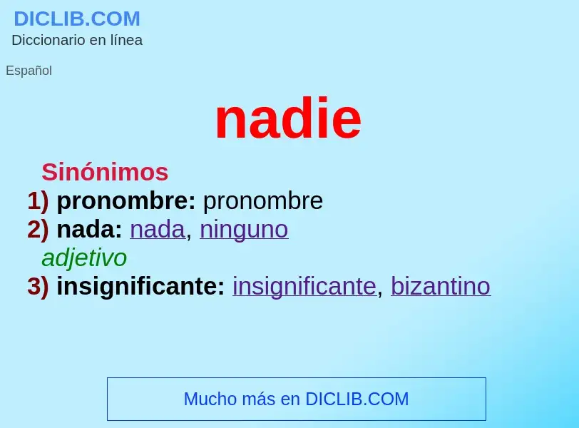 What is nadie - definition