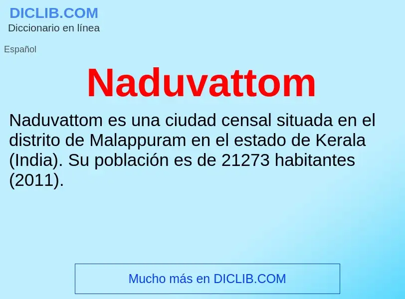 ¿Qué es Naduvattom? - significado y definición